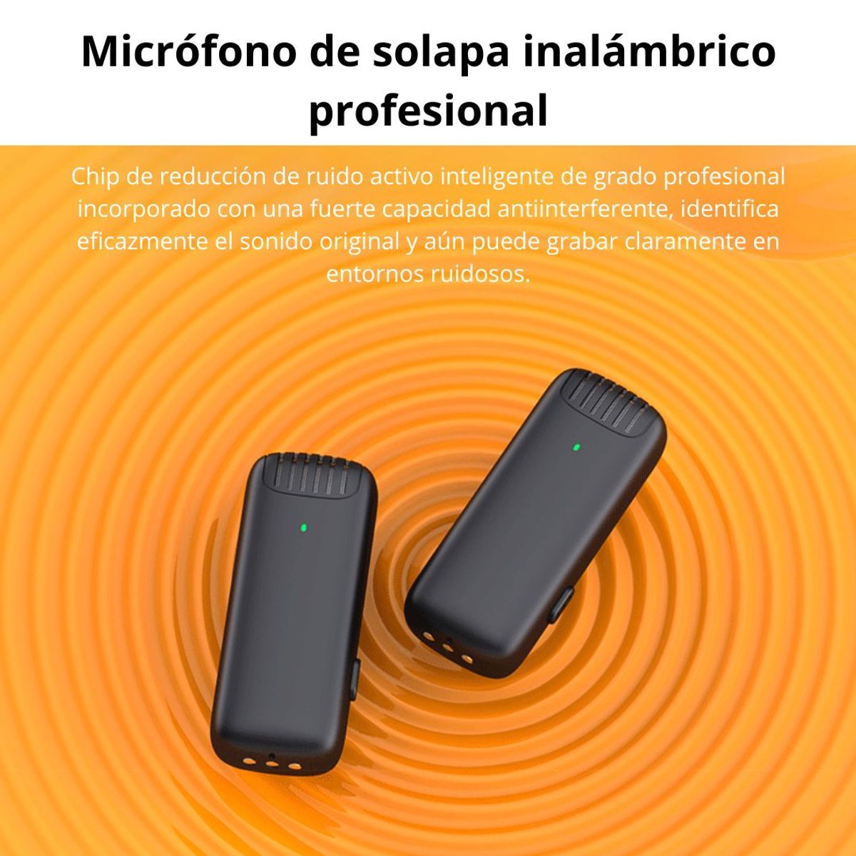 SEISA - Micrófono Inalámbrico Doble Lightning con Estuche de Carga Antirruido