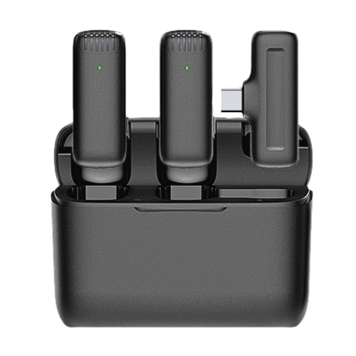 SEISA - Micrófono Inalámbrico Doble Tipo C con Estuche de Carga y Antirruido