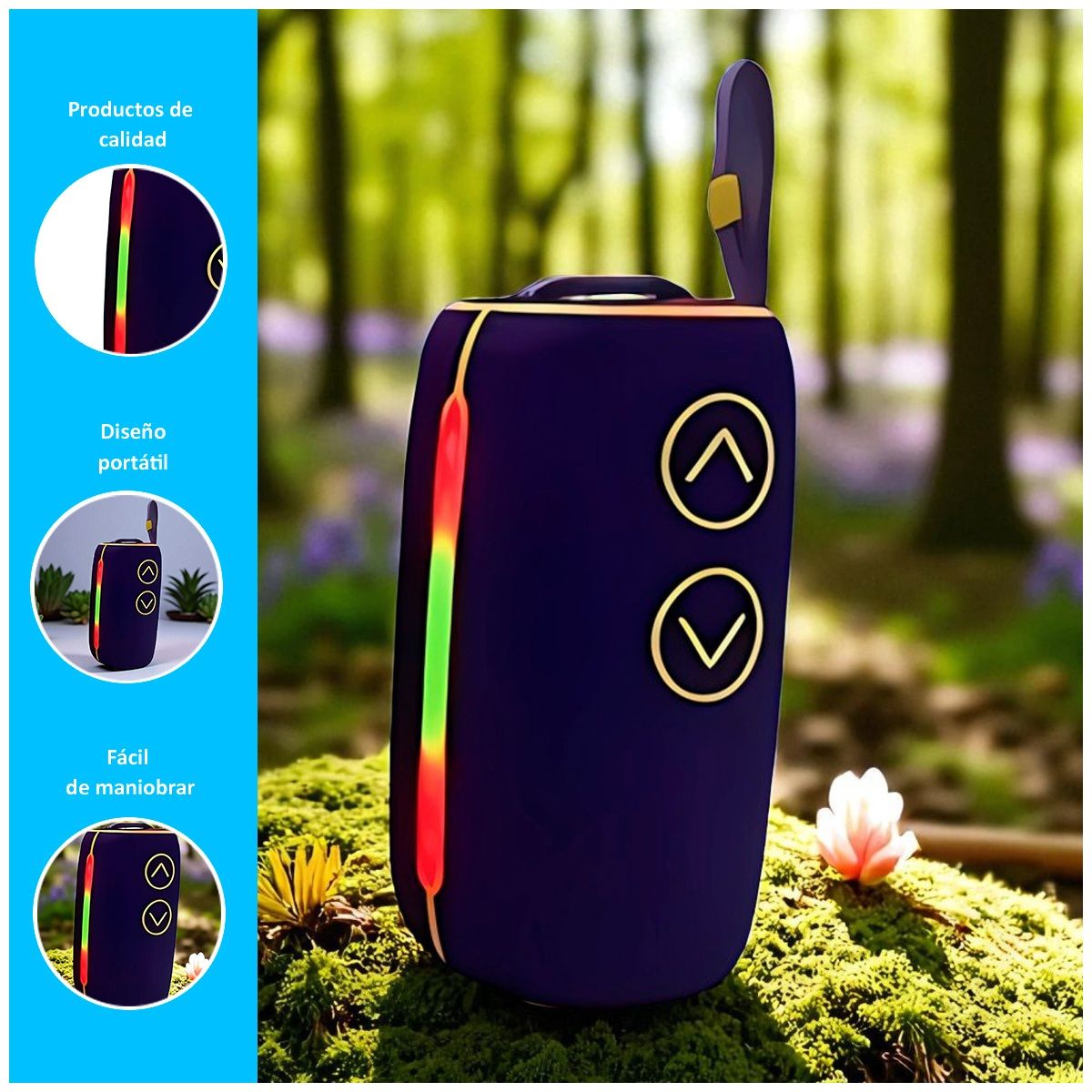 GENERICO - Parlante Stereo Subwoofer Azul