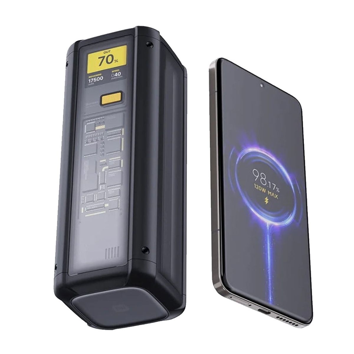 XIAOMI - Cargador Portatil Xiaomi HYPERCHARGE 212W 25000MAH Gris