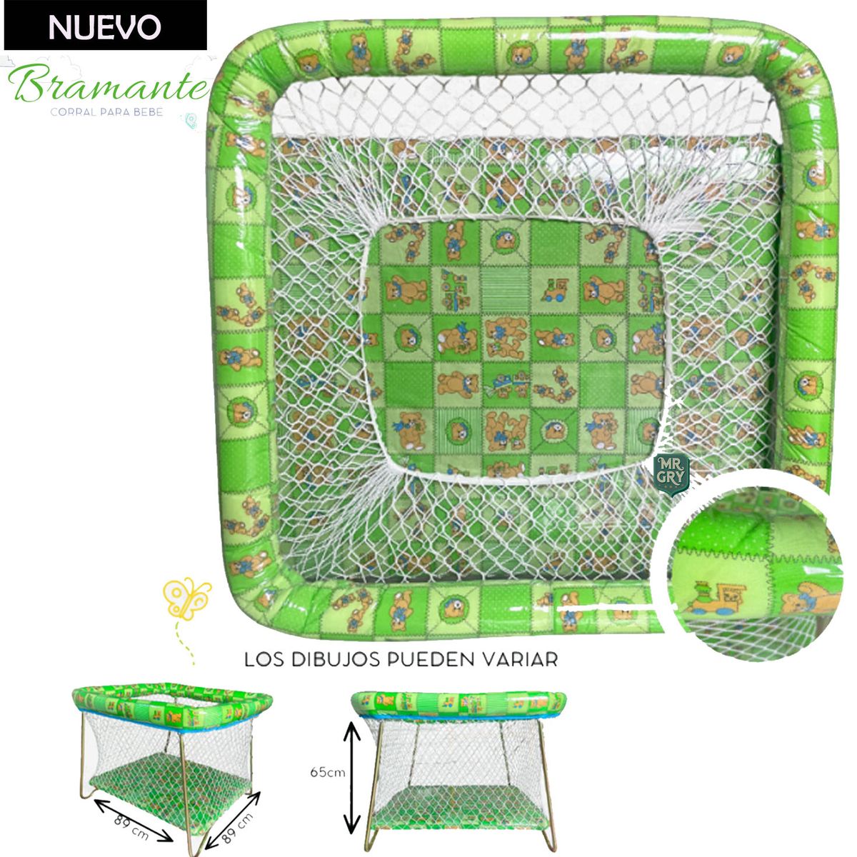 GENERICO - Corral para Bebes Plegable Bramante Verde