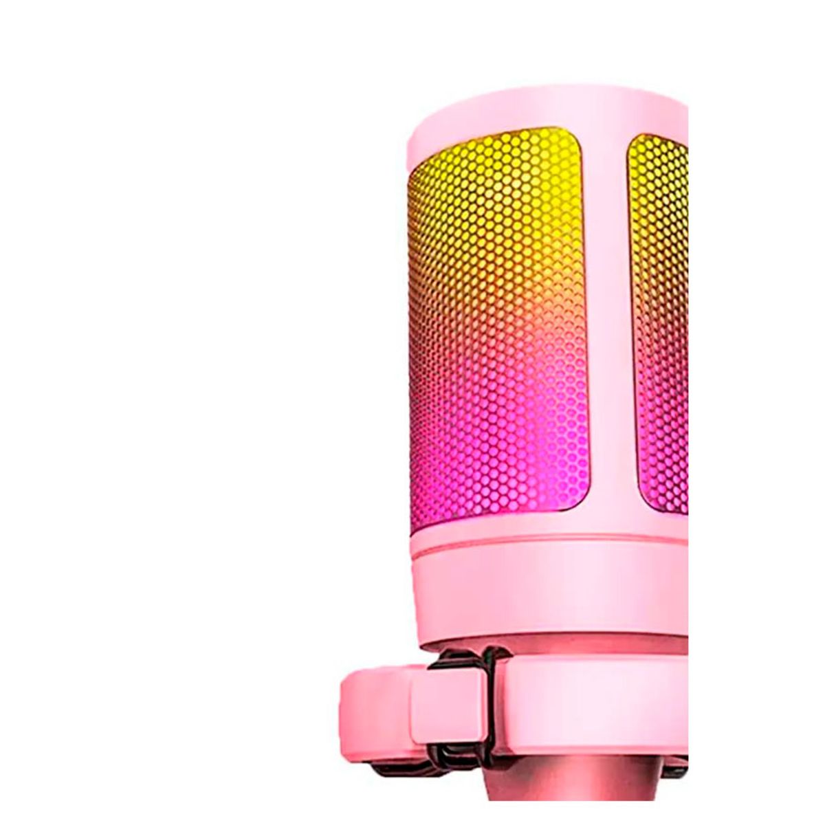 FIFINE - Micrófono Condensador Gamer Fifine A8 PINK USB RGB con Filtro Antipop