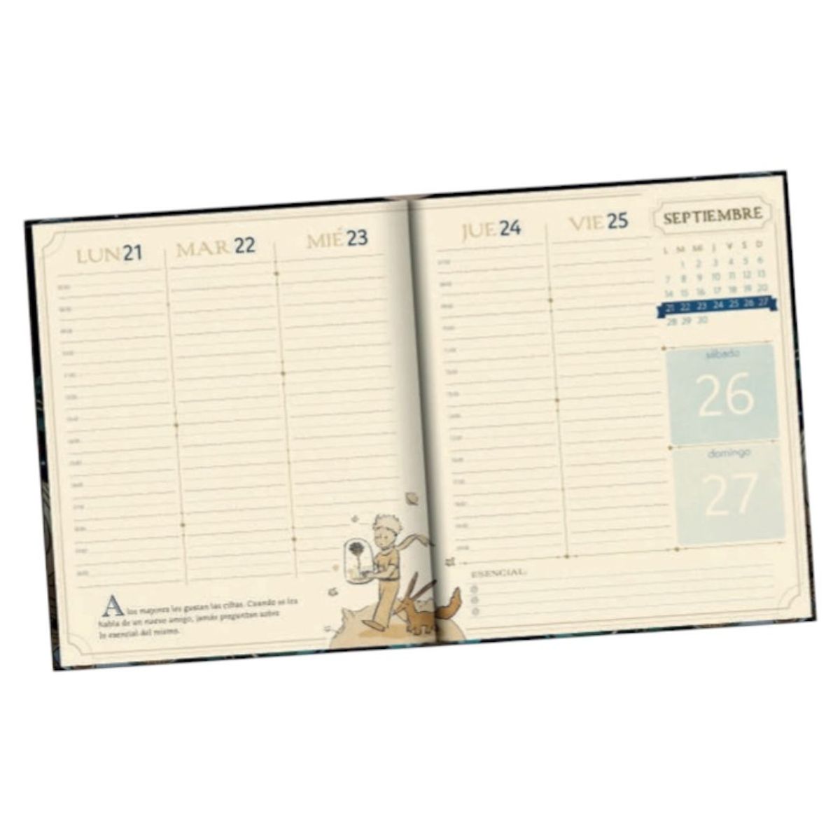 DGNOTTAS - Agenda PP 2026 Principito semanal con espiral