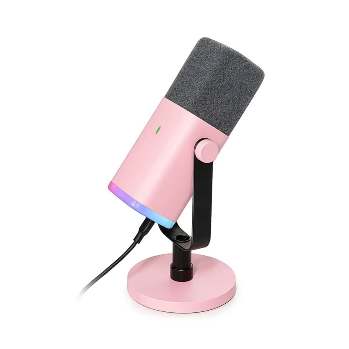 FIFINE - Micrófono Dinámico Fifine AM8 PINK USB RGB con Filtro Antipop y Mute