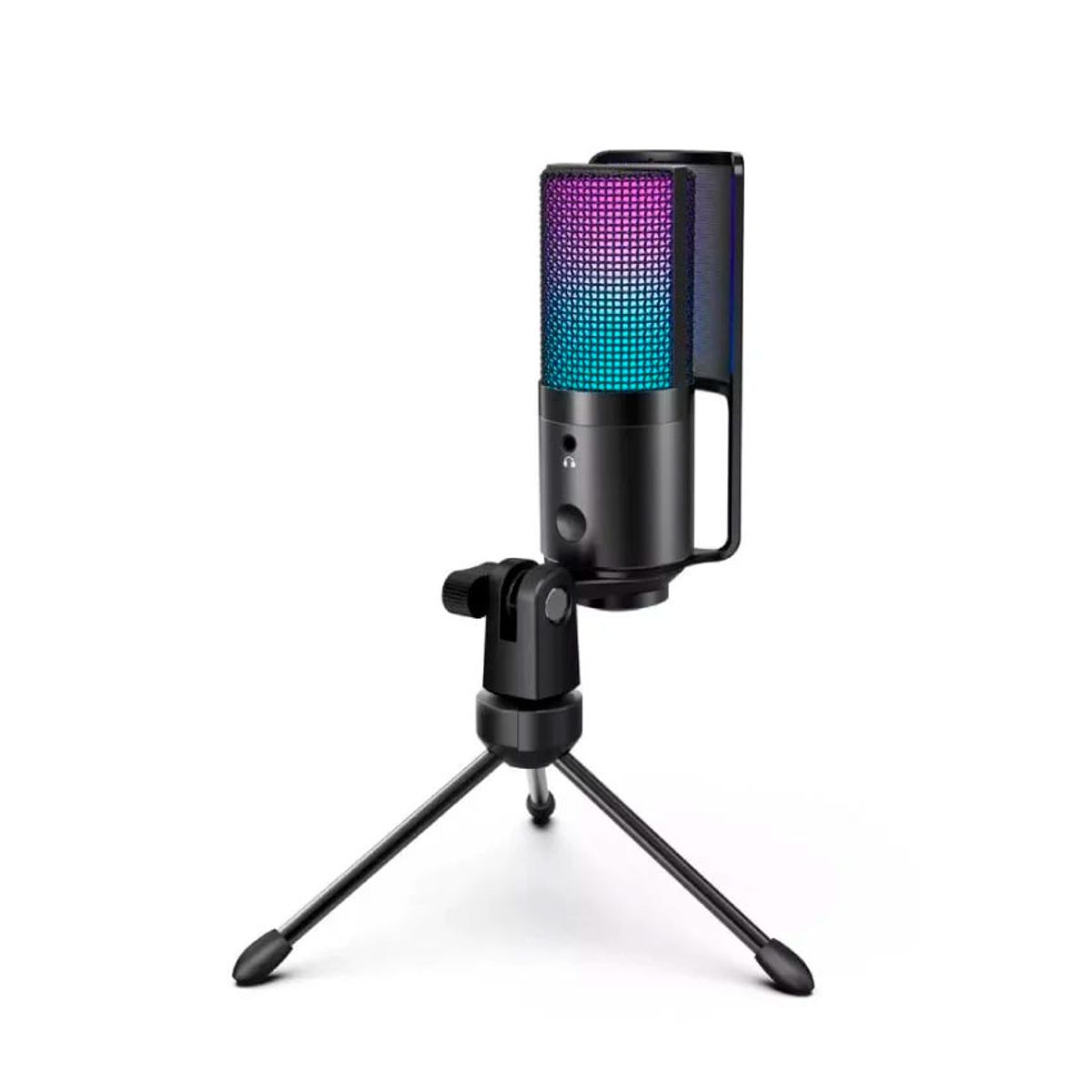 FIFINE - Fifine K669PRO3 Micrófono Condensador USB RGB con Trípode y Mute