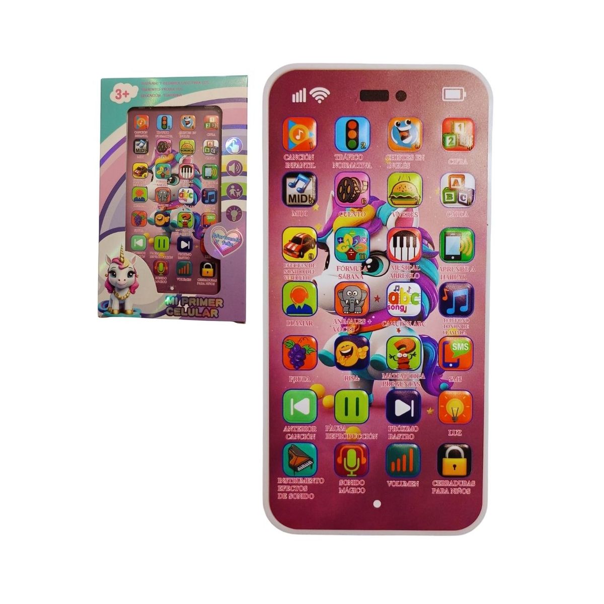 GENERICO - Juguete Didáctico Mi Primer Teléfono Unicornio para Niñas