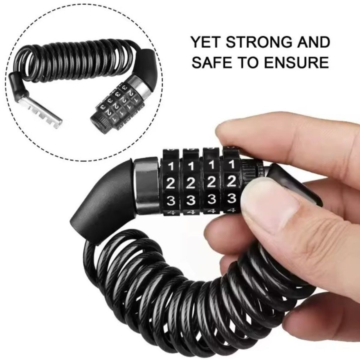 GENERICO - Cadena Antirrobo para Motocicleta y Bicicleta