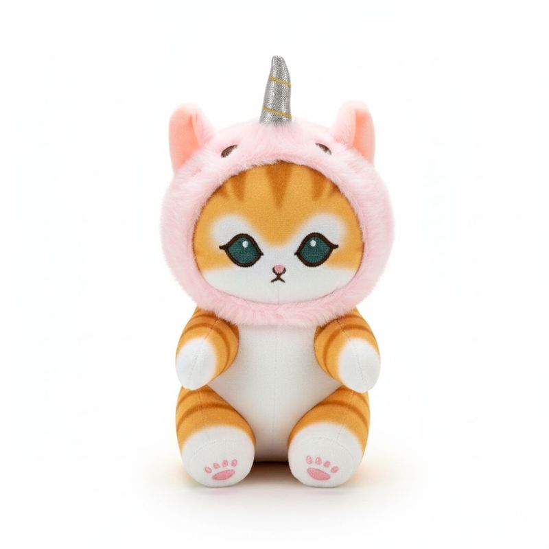 GENERICO - Peluche gatito disfrazado unicornio 20cm gato