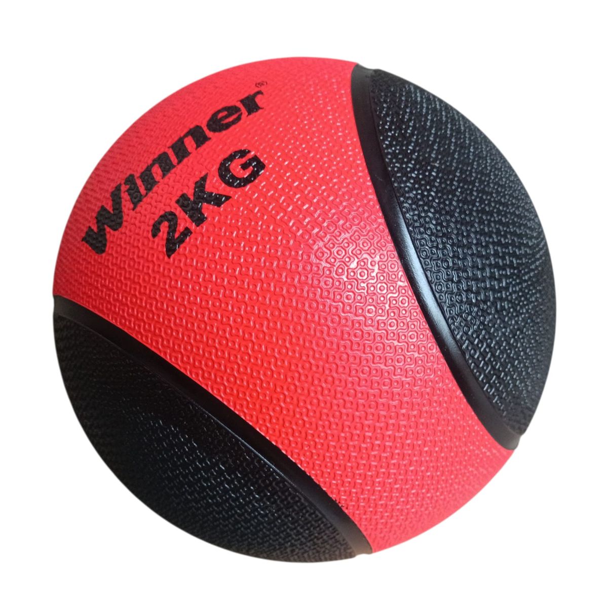 WINNER - Pelota O Balón Medicinal 2 Kg Con Rebote Funcional Rojo