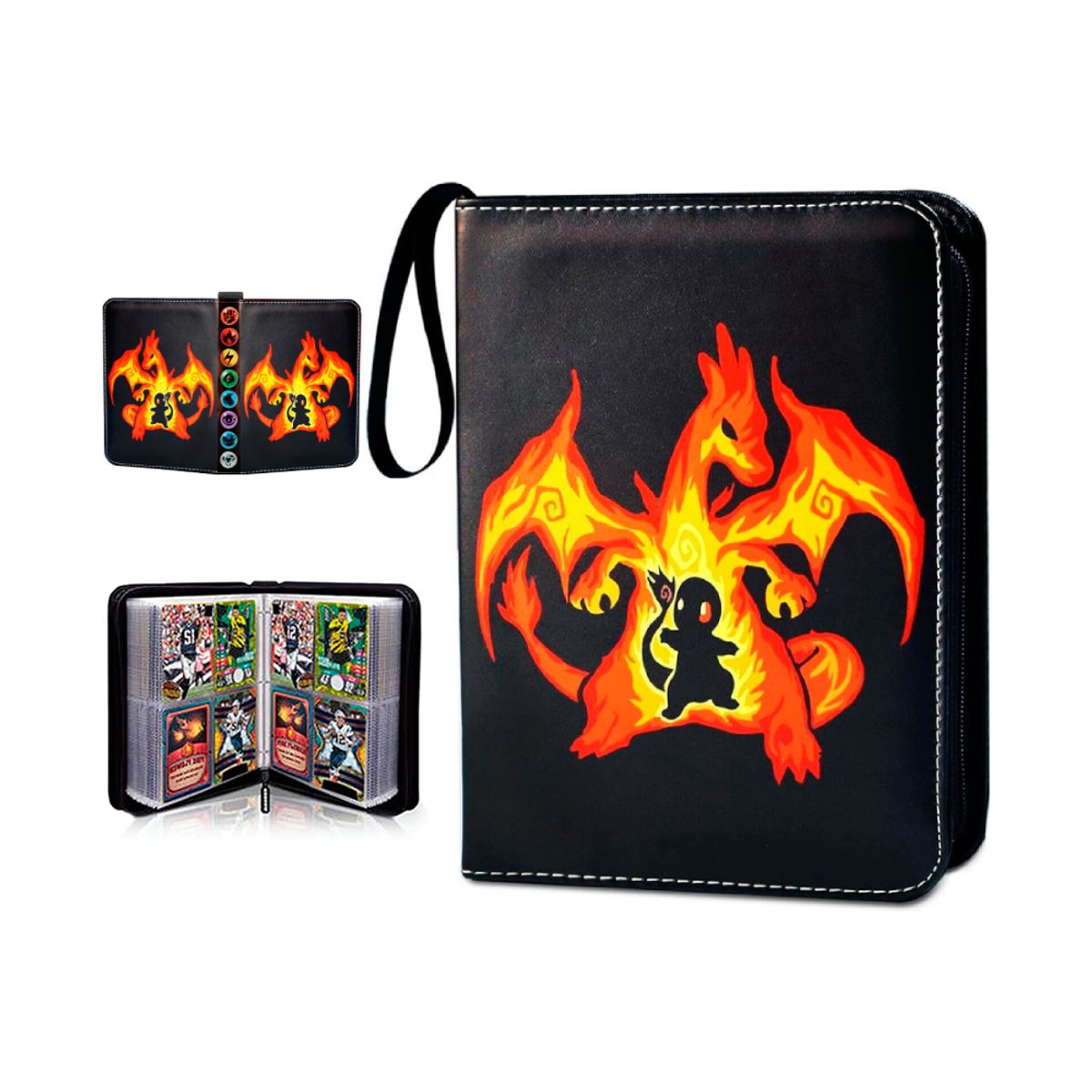 GENERICO - Folder 4 Pocket 400 Cartas Charmander Kanto Ash