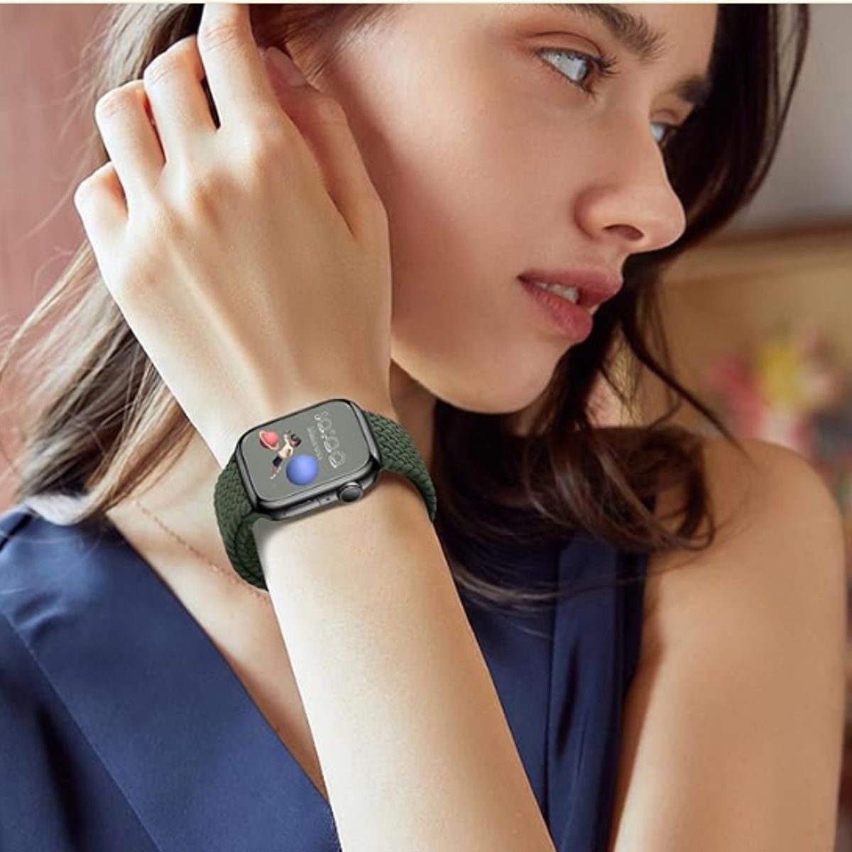 GENERICO - Correa Elastic Glam para Apple Watch 42mm - Verde