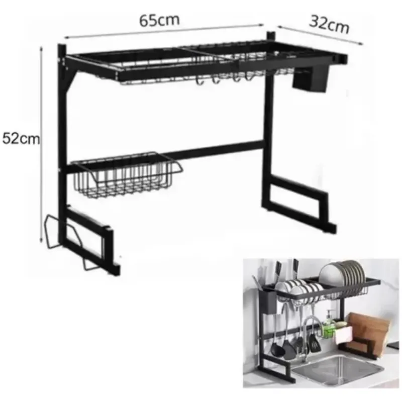 GENERICO - Escurridor Organizador de Platos de Cocina 65x52x32cm