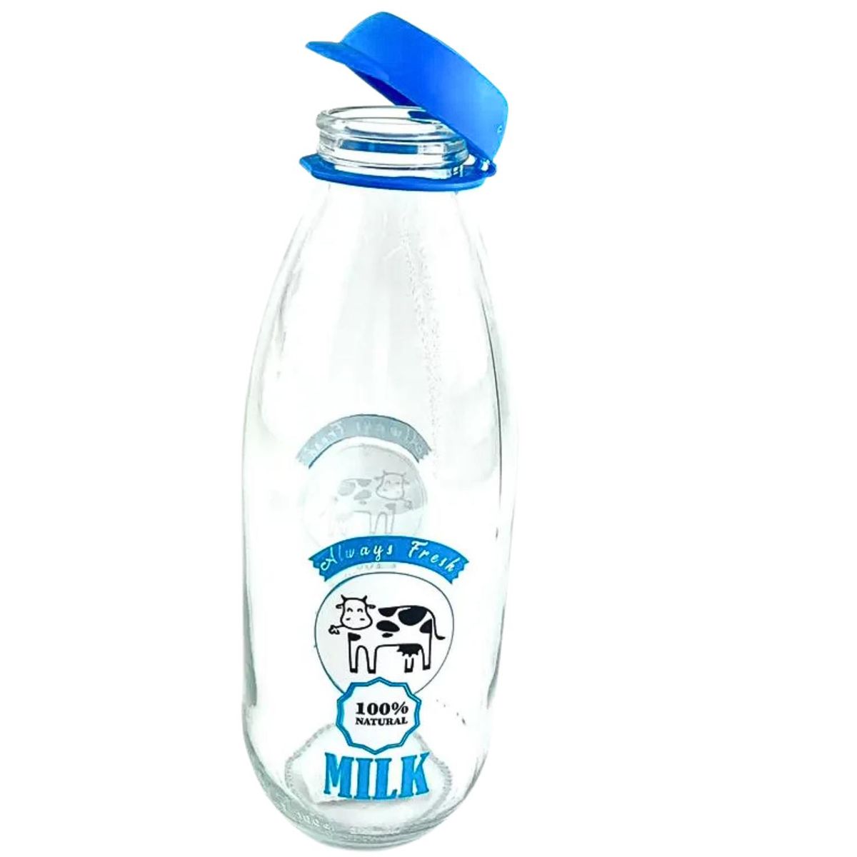 GENERICO - Botella 1 Lt Para Leche Decorado Milk- Herevin