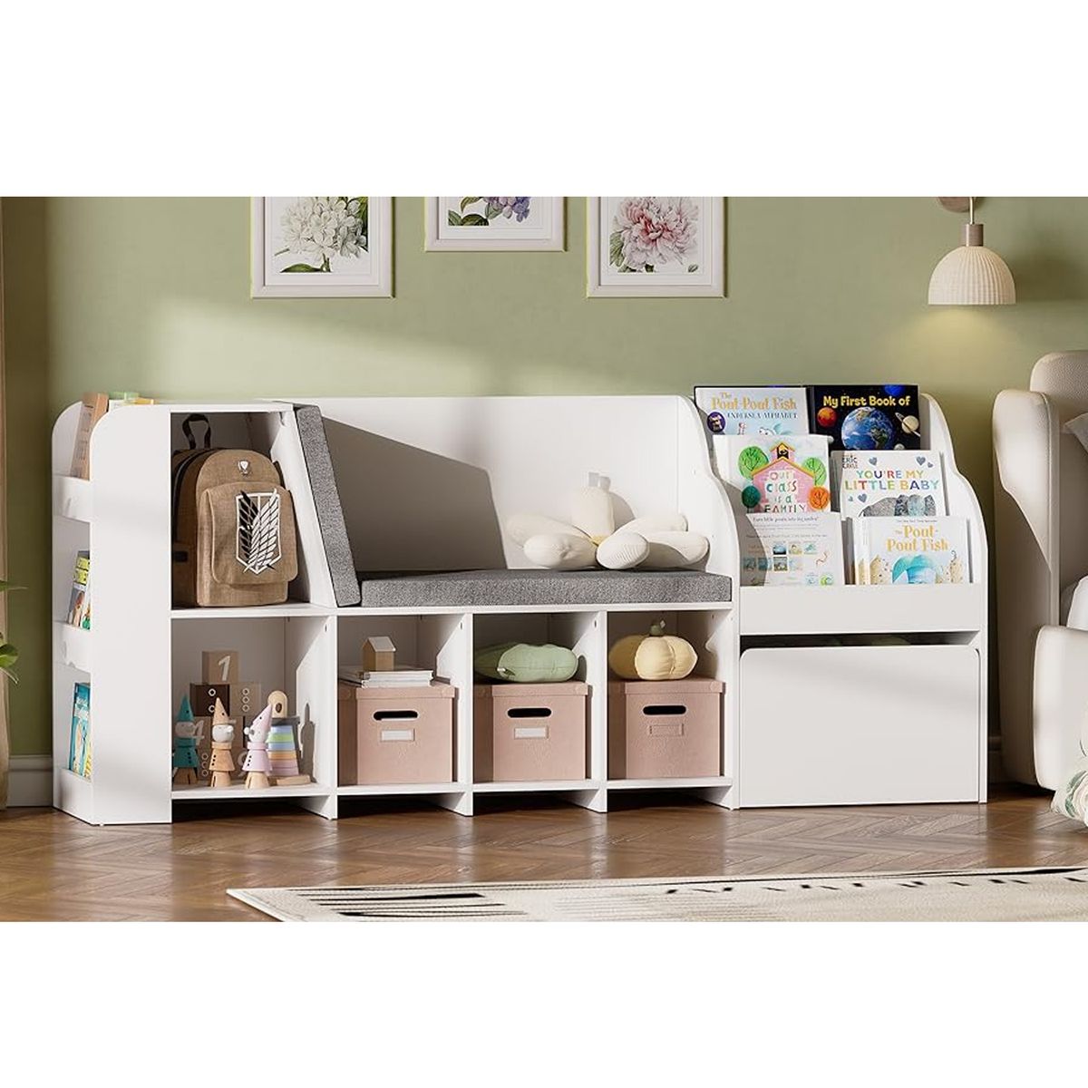 GENERICO - Estante Con Asiento Infantil Renata Amore Home