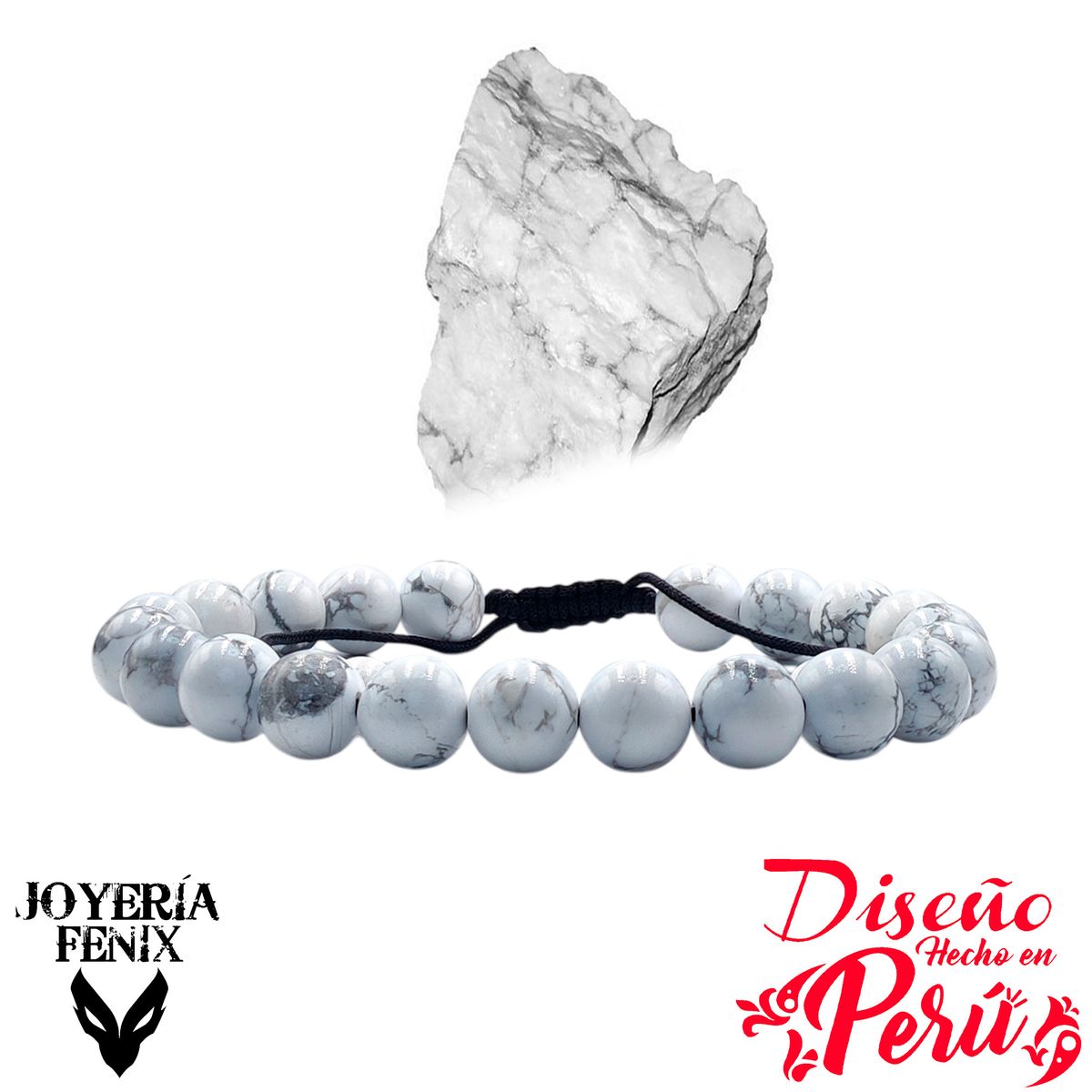 JOYERIA FENIX - Pulsera Piedras Naturales Ajustable 8mm - Joyería Fenix