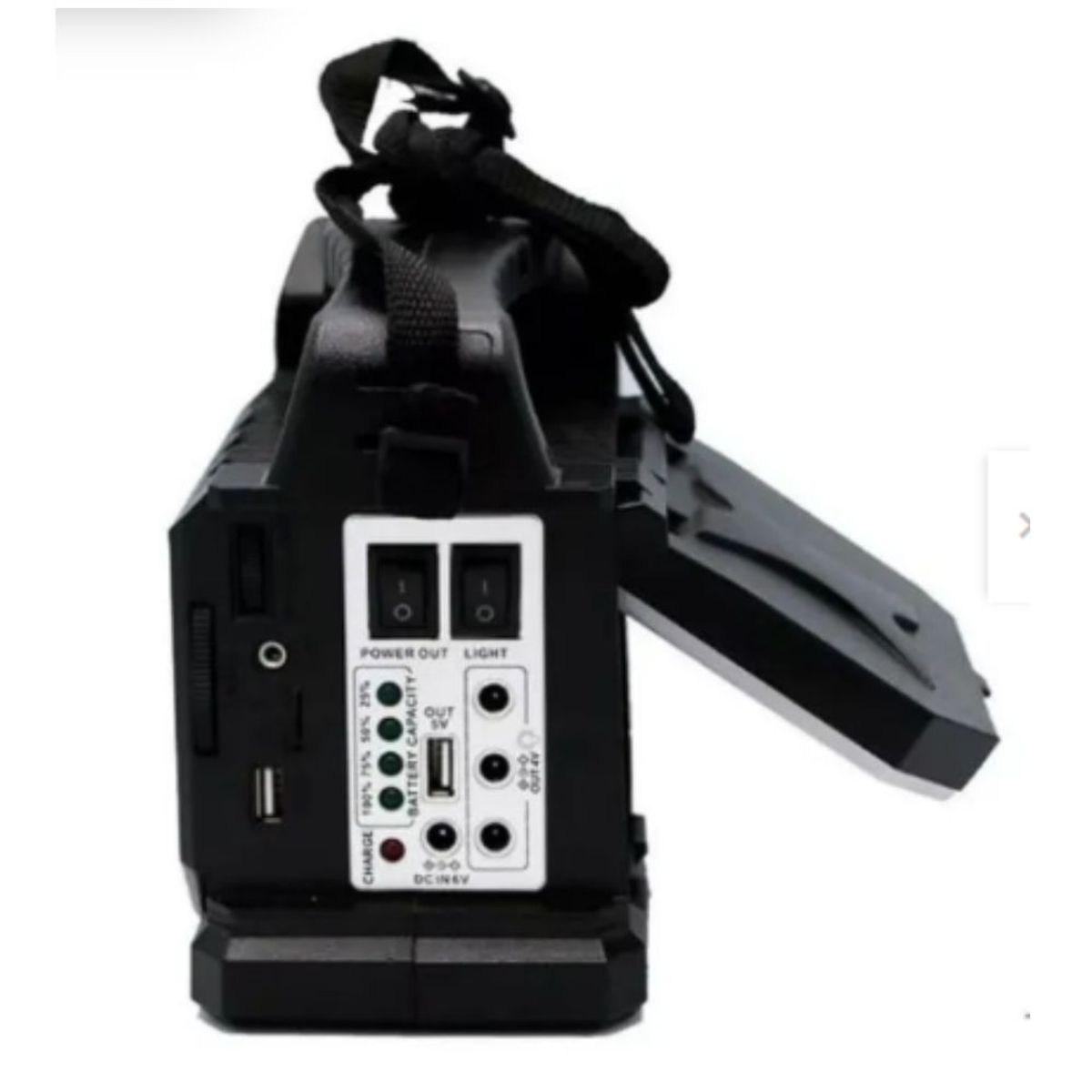 GENERICO - Lampara Radio Solar Kit Multifuncional Recargable Con Panel