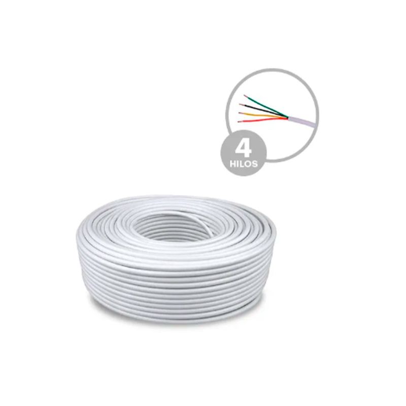 GENERICO - CABLE UNIFILAR DIMAX PARA ALARMAS 4 HILOS 200MTS PN DC3-R4-200W-22CCA