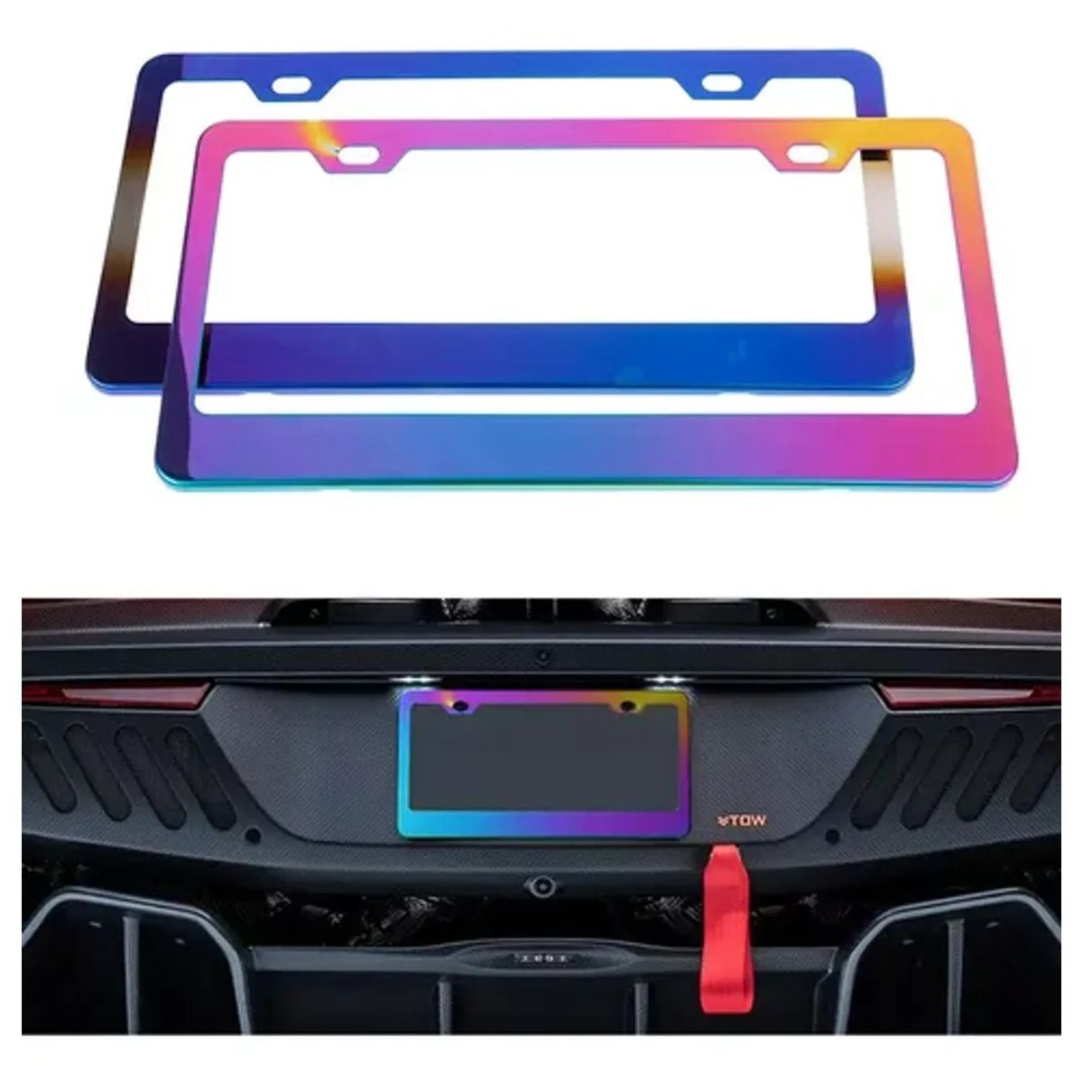 GENERICO - Porta Placa Tornasol Auto - Camioneta