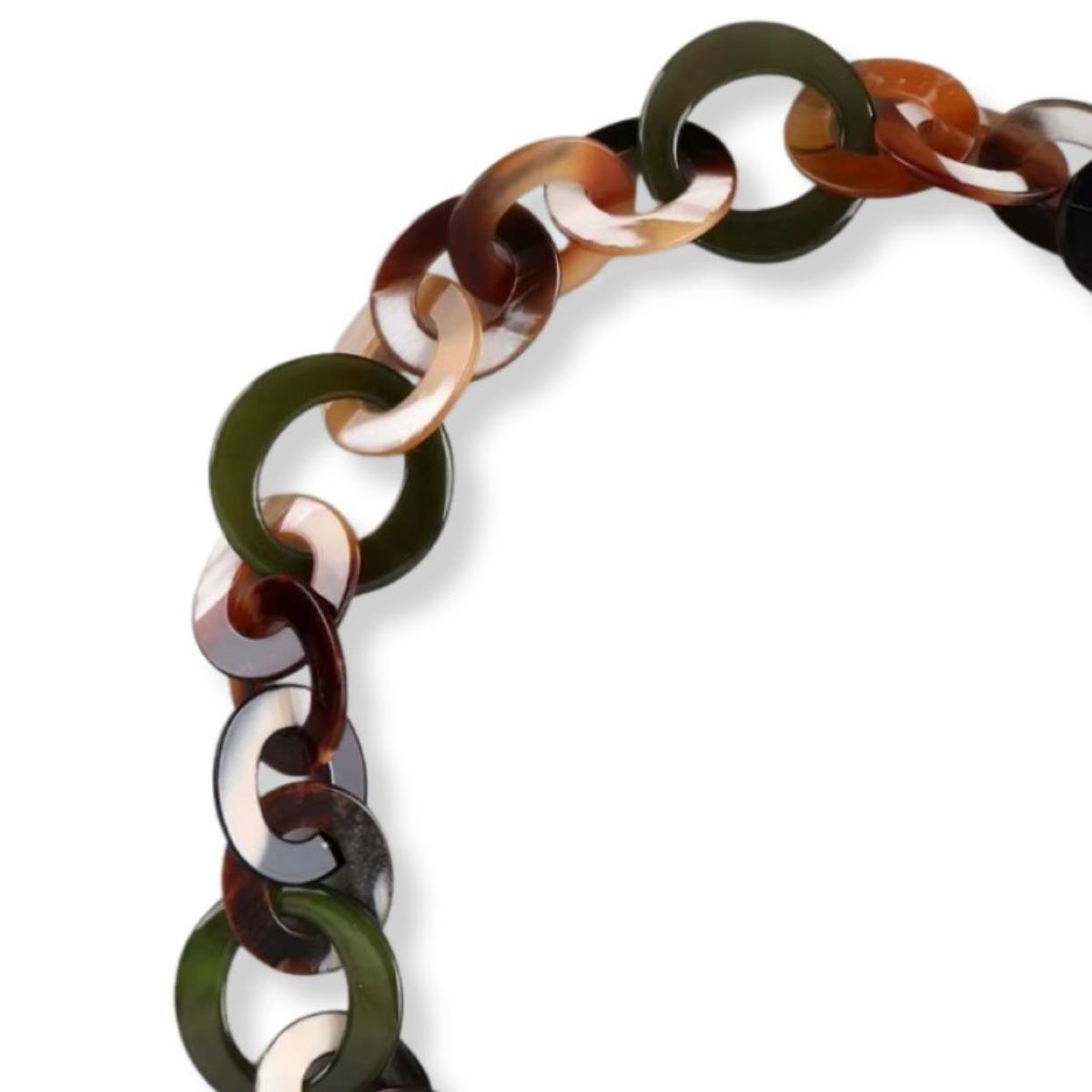 ESPIRAL ROJO - Collar Eslabones Largo - Acrílico
