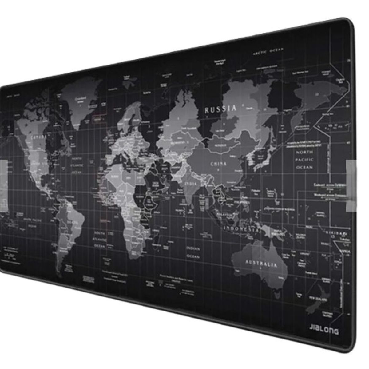 SEISA - Mouse pad base  Escritorio Extra Largo 30x80cm Computador Mapa gris