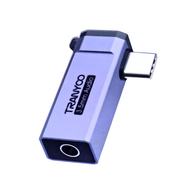 TRANYOO - Adaptador Tipo-C a Jack 35mm Metálico Hi-Fi con Soporte de Llamadas