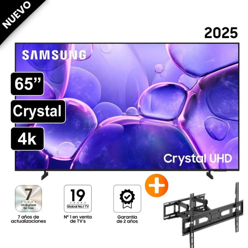 SAMSUNG - Televisor Samsung 65” Crystal UHD 4K UN65U8000FG + RACK