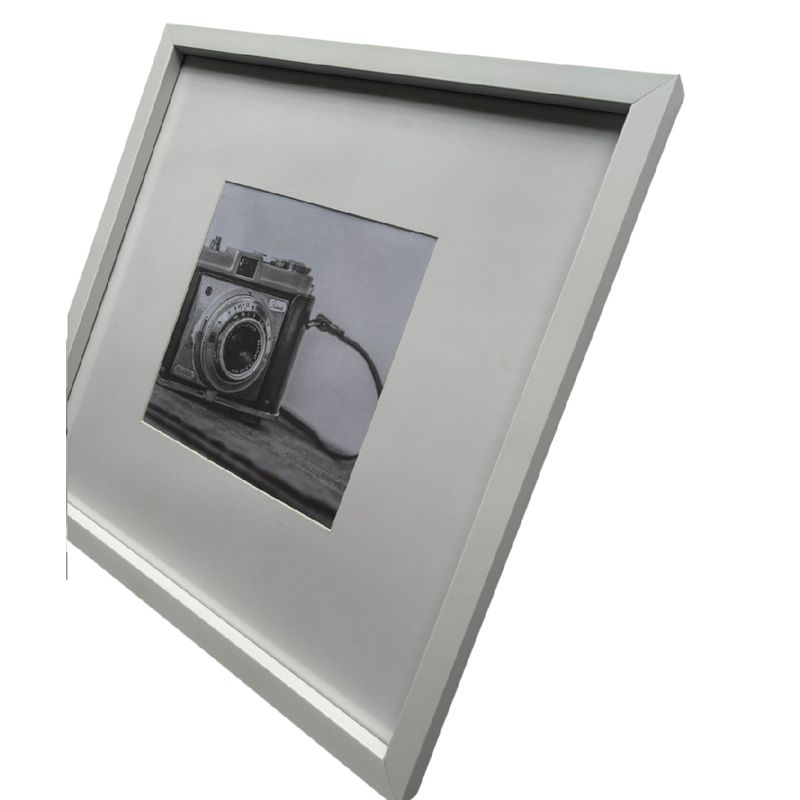 DECOMOA - Marco oversize para foto cuadrado blanco 42x42 cm - 20x20 cm