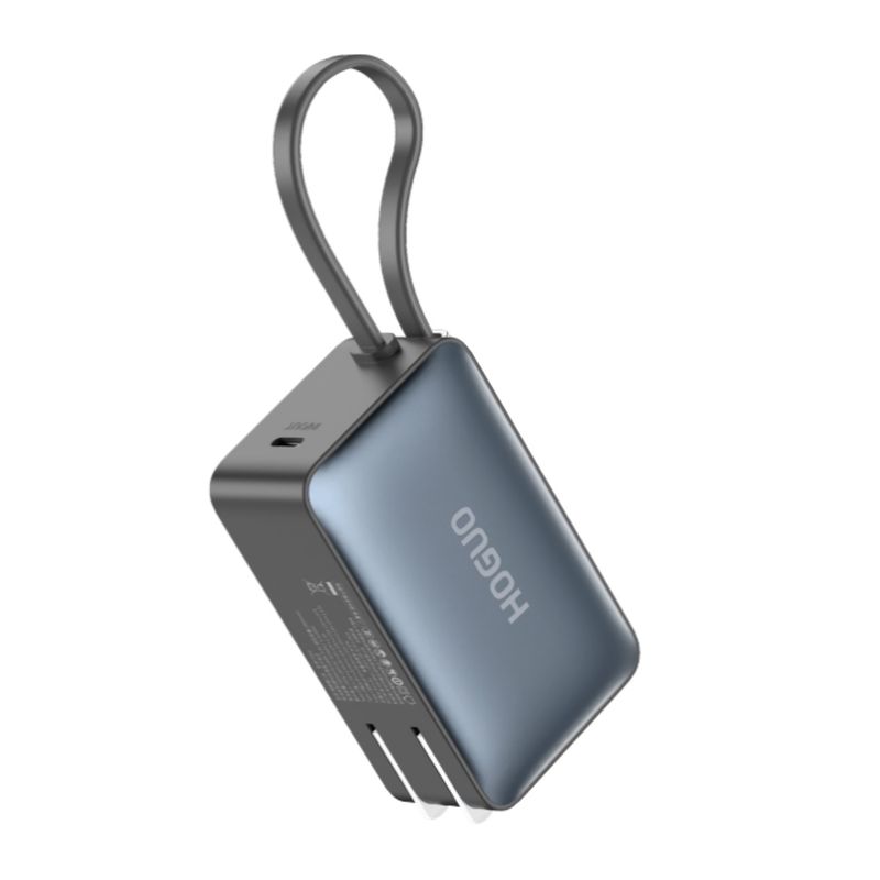 VERYSUN - Mini Powerbank 3 en 1 para viajes 5000mah con enchufe plegable