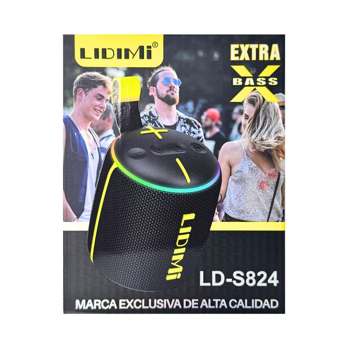LIDIMI - Parlante Bluetooth Lidimi LD-S824 10W RGB Extra Bass TWS Estéreo 12h