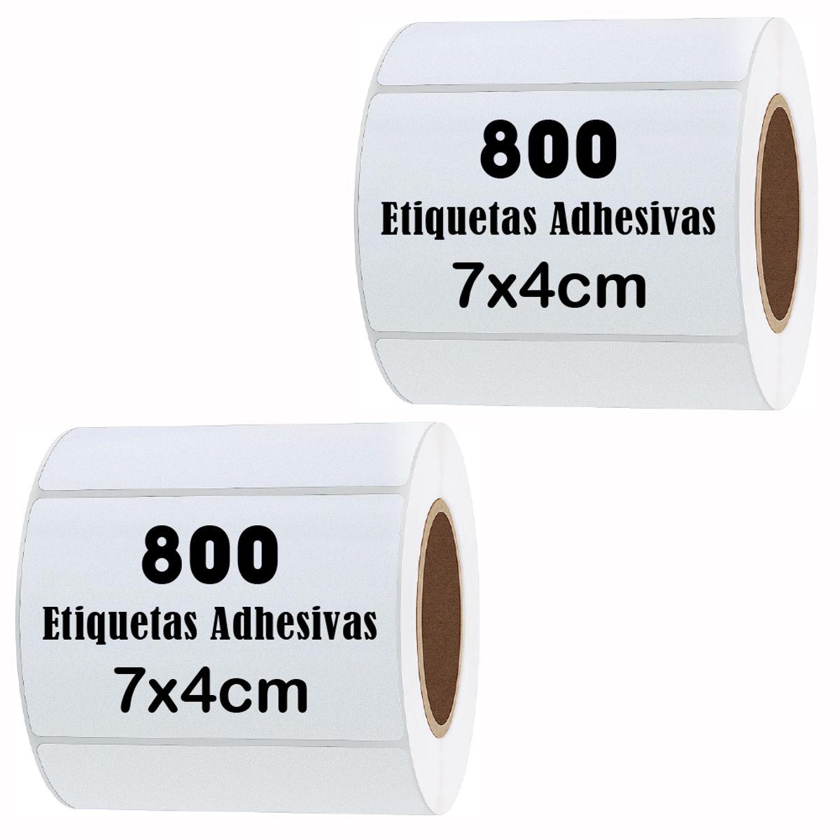 GENERICO - Etiqueta Termica Adhesiva 7x4cm Pack 2 Rollos