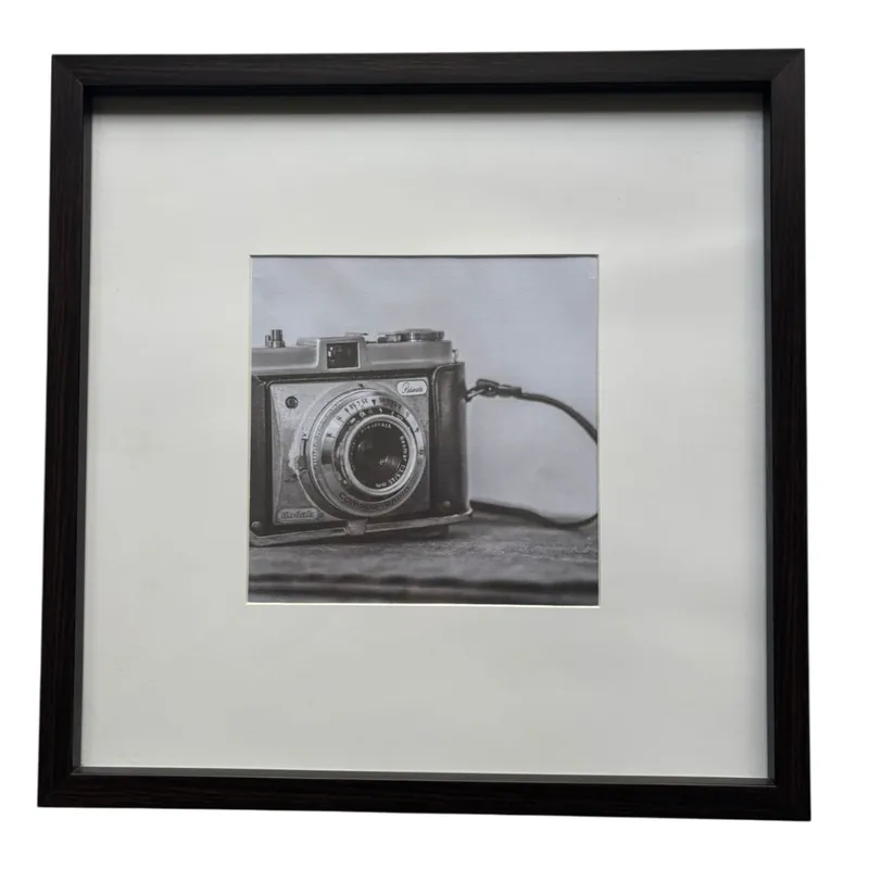 DECOMOA - Marco oversize para foto cuadrado Nogal oscuro 42x42 cm - 20x20 cm