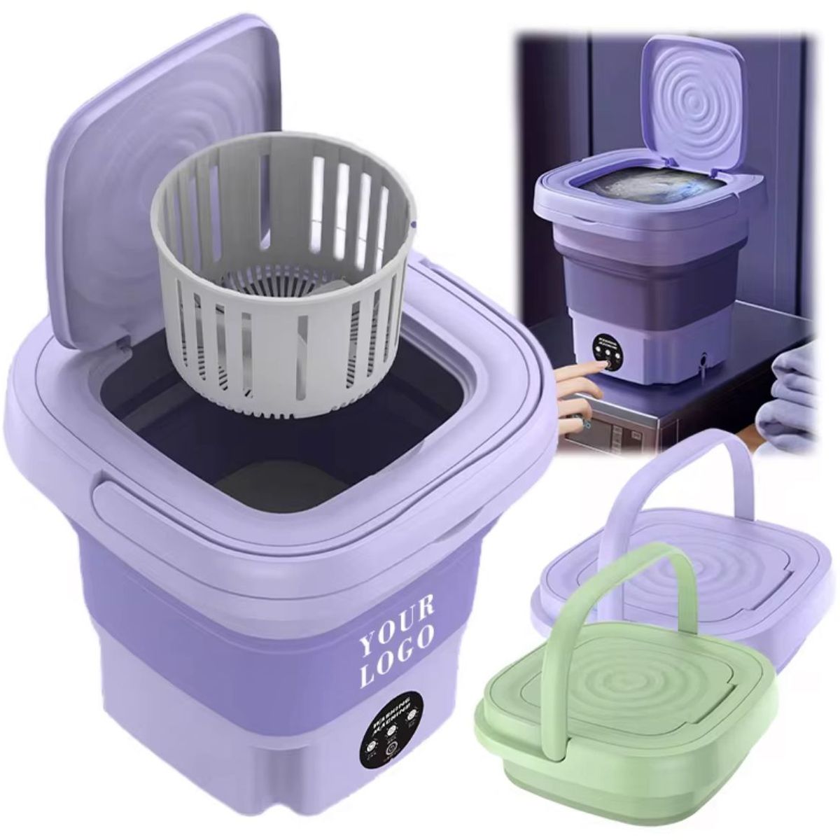 GENERICO - Lavadora Portátil Plegable de 11L  Compacta y Eficiente