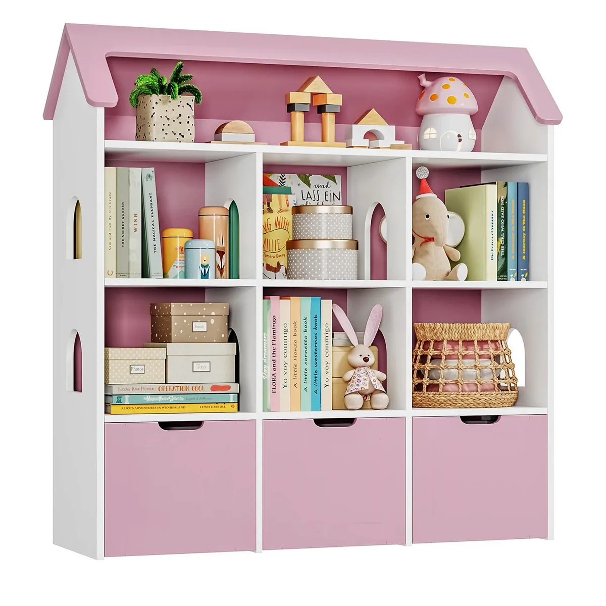 GENERICO - Estante Infantil Amplio Organizador Naomi Amore Home