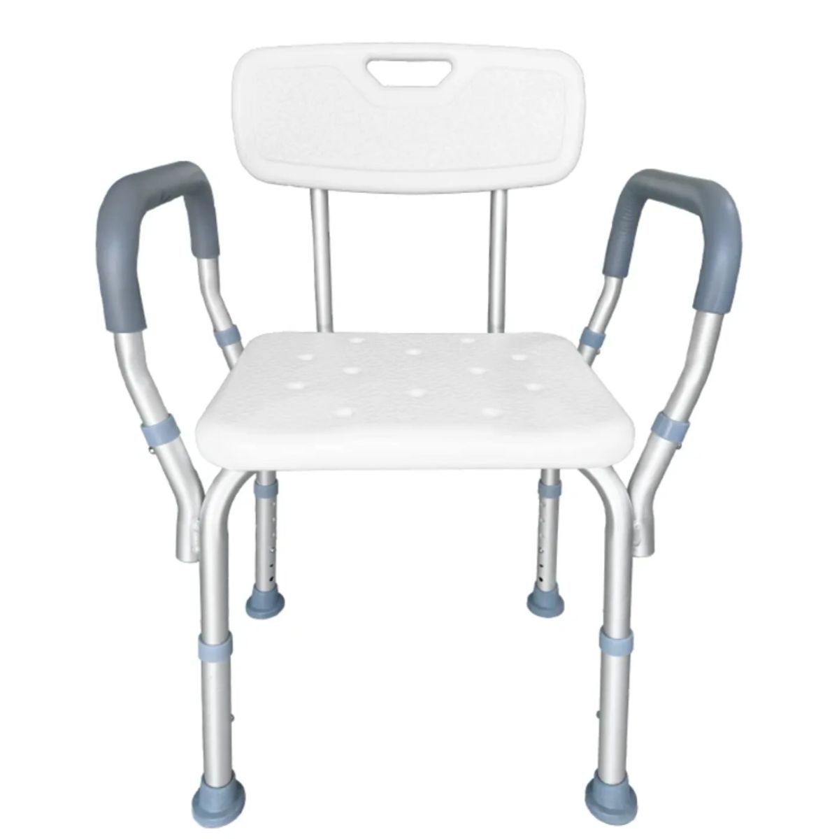 GENERICO - Silla de Ducha con Apoya Brazos de Aluminio para Baño