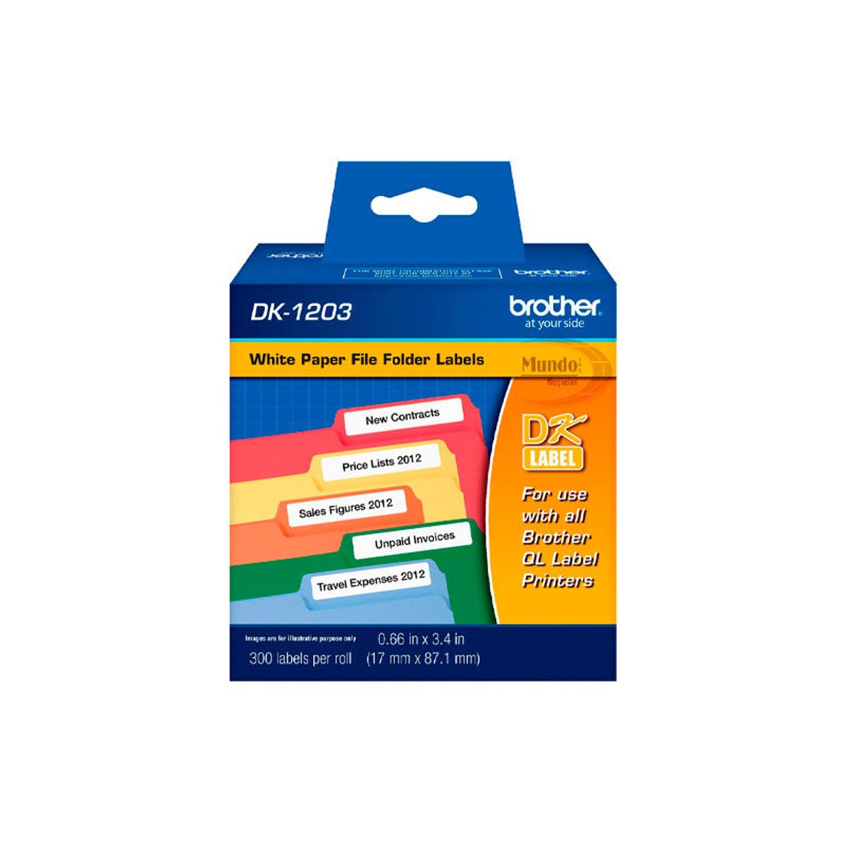 BROTHER - CINTA BROTHER DK-1203 17MMX87.1MM 300 ETIQUETAS
