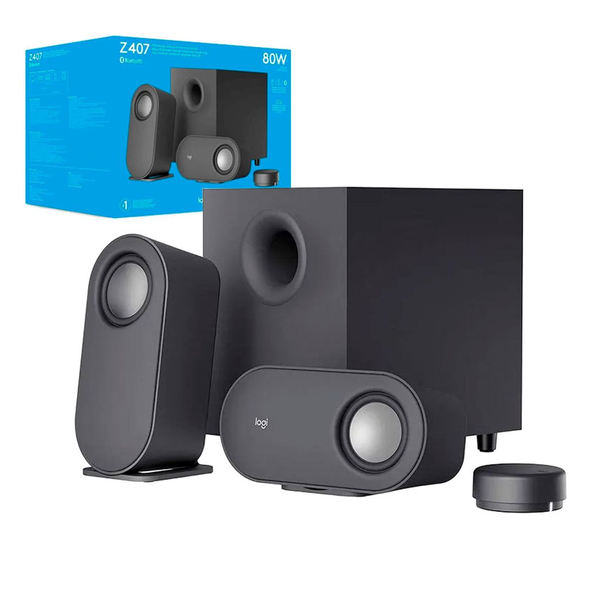 LOGITECH - Parlante Bluetooth Logitech Z407 Control Wireless Negro 80 W