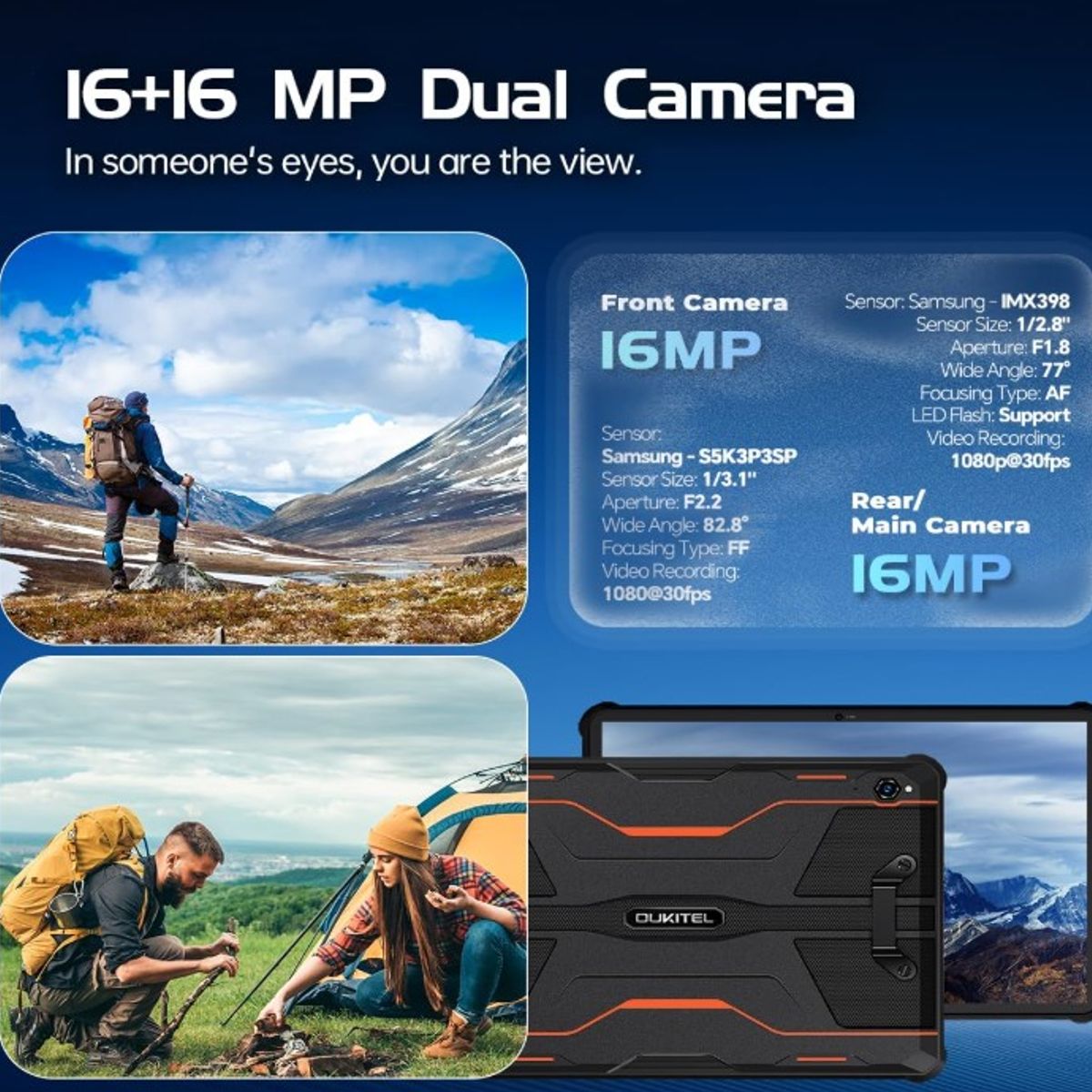 GENERICO - Tablet OUKITEL RT9, 10,1” Dual SIM 4G LTE, 6gb Ram, 256gb Rom, 11.000 mAh