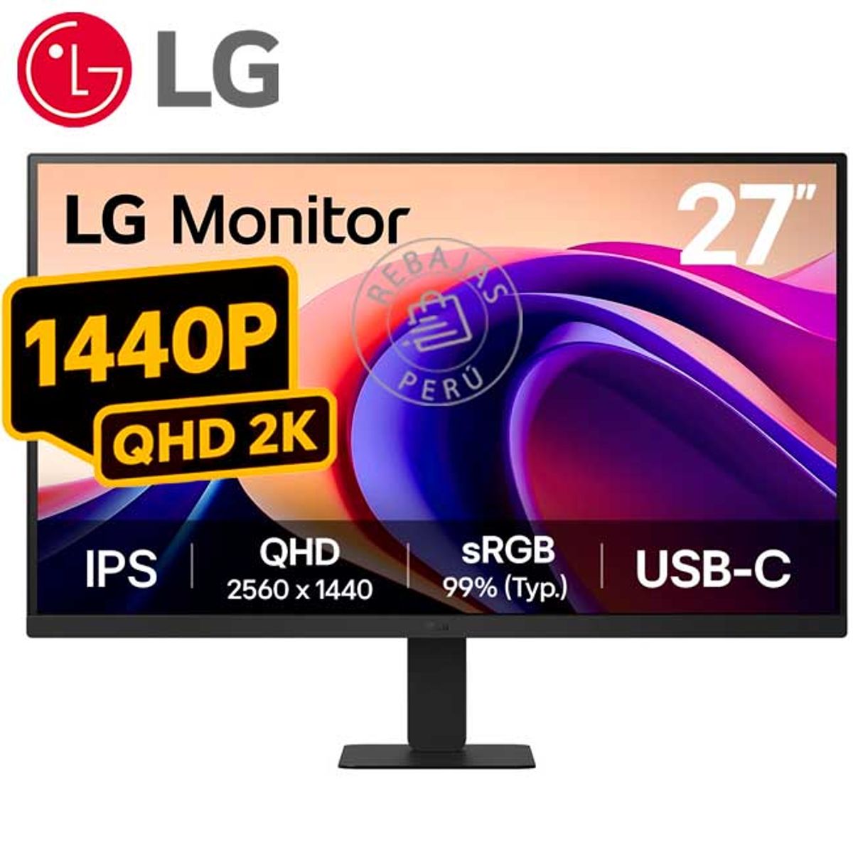LG - Monitor LG 27U631A-B 27 QHD IPS 100Hz HDR10 USB-C 15W