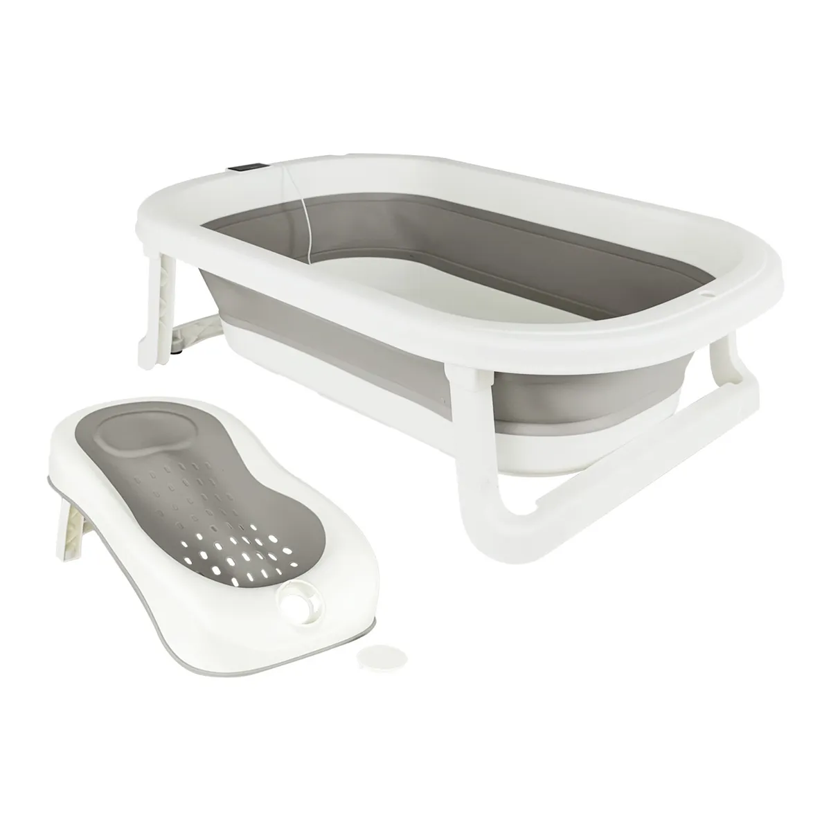 PRIORI - Bañera Plegable Bebé Base Antideslizante Priori Splash Gris