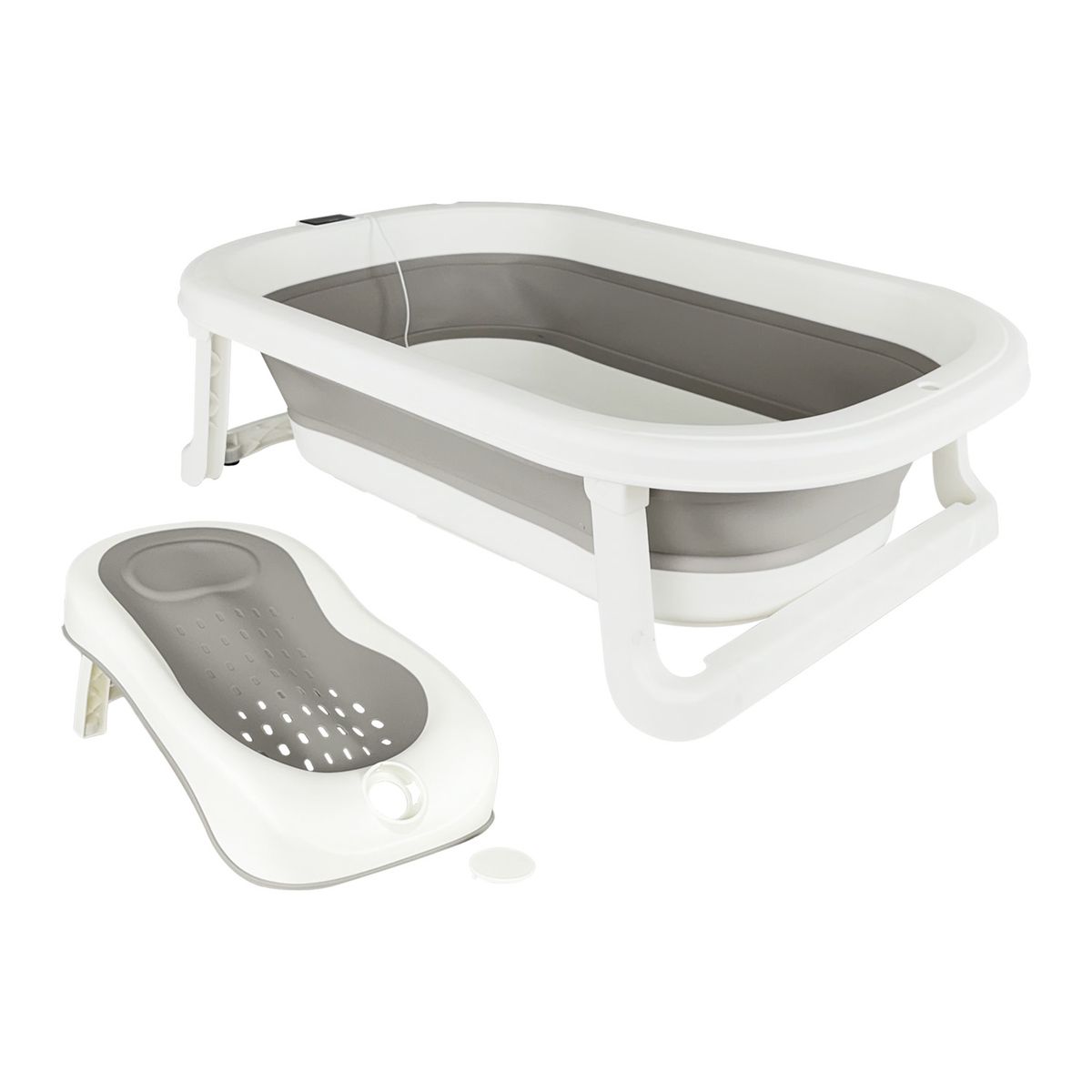 PRIORI - Bañera Plegable Bebé Base Antideslizante Priori Splash Gris