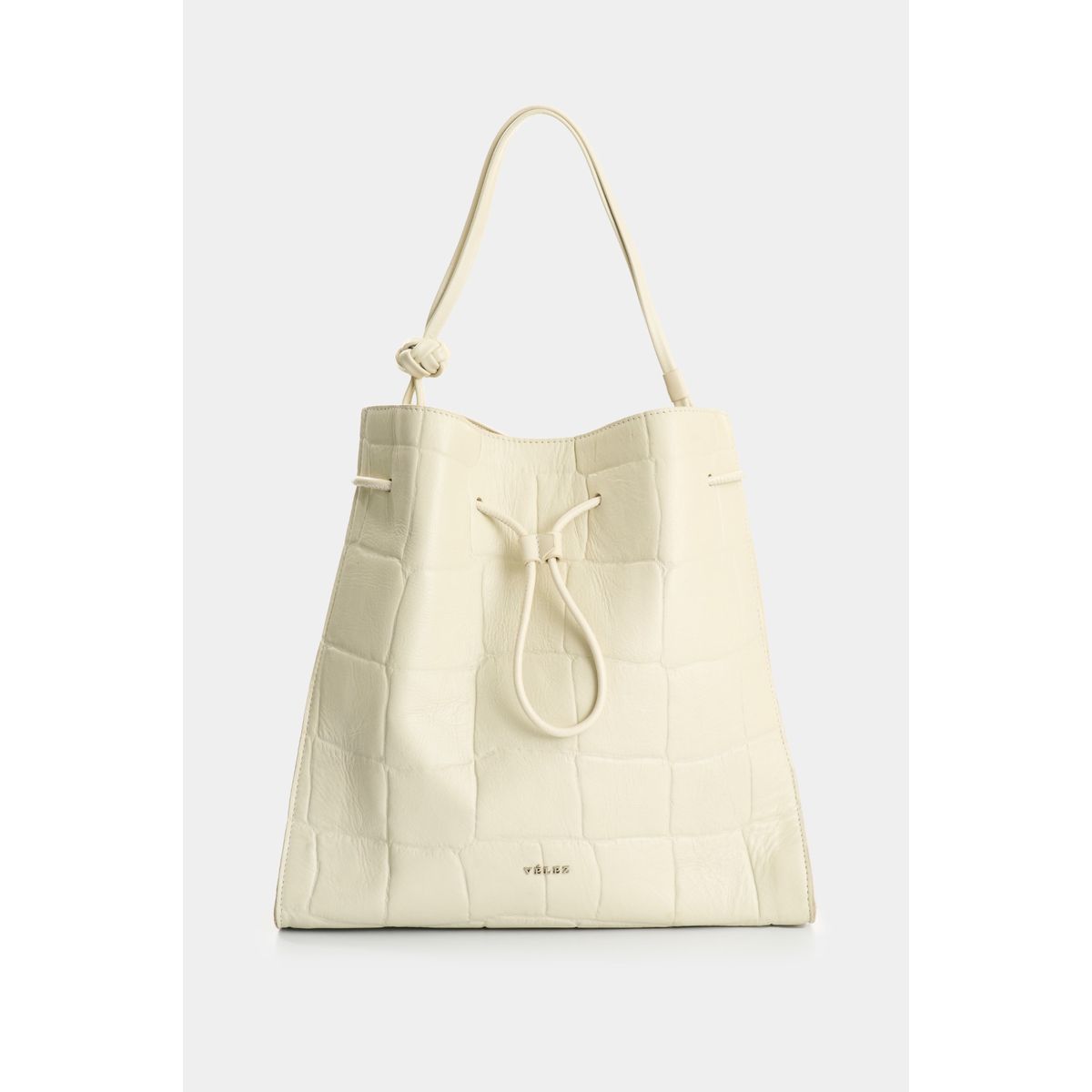 VELEZ - Vélez Cartera Shopping De Cuero Grabado Mujer Aromia Blanco