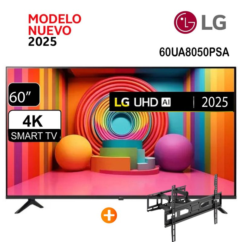 LG - Televisor LG 60 Smart UHD 4K Thinq Ai 60UA8050PSA + RACK