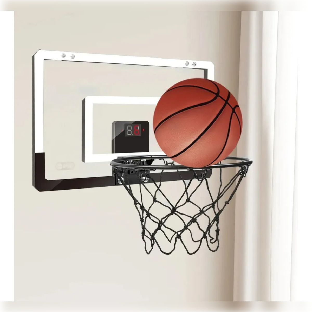 GENERICO - Mini Tablero de Basquet Portatil con Marcador Led