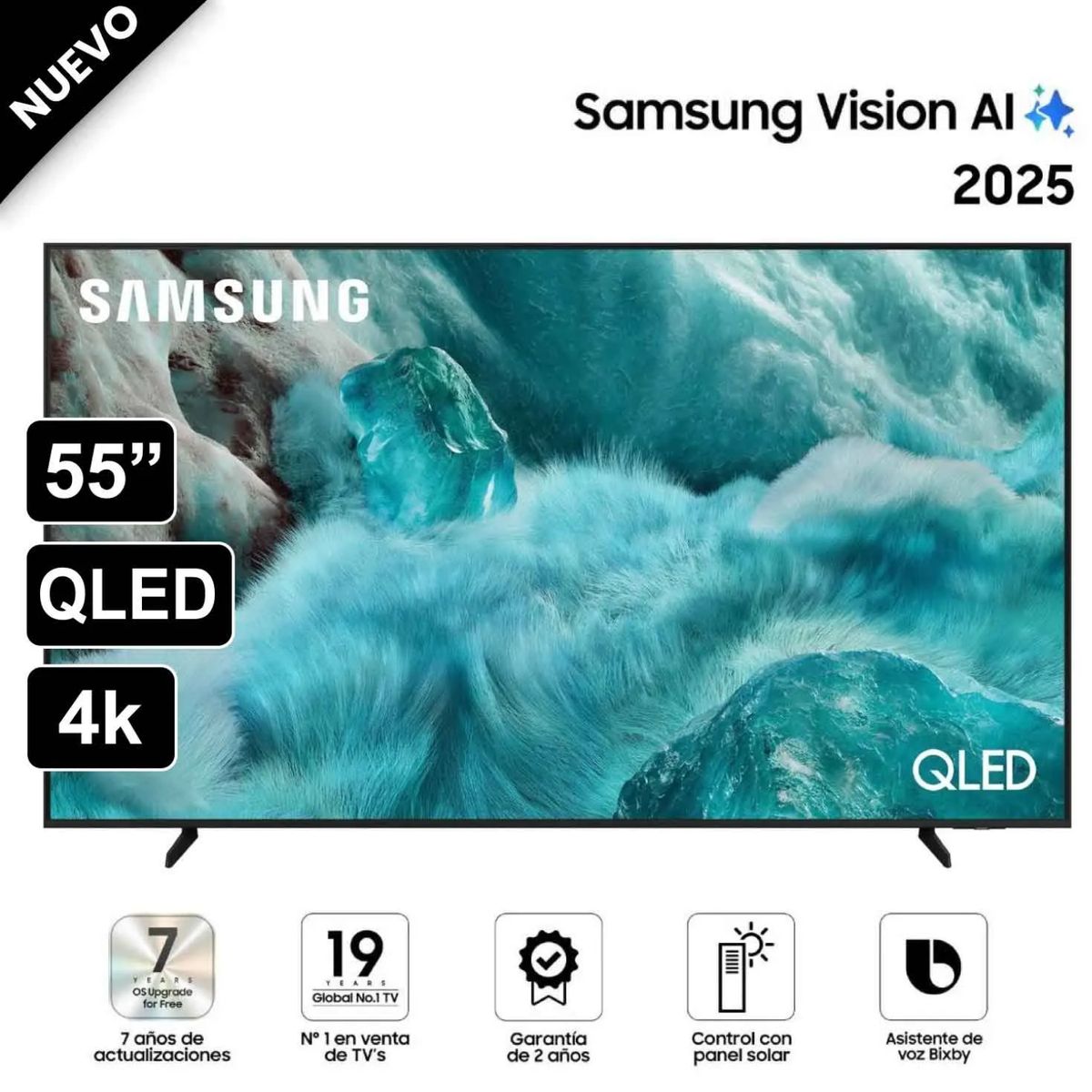 SAMSUNG - Televisor Samsung 55” QLED 4K Vision AI Smart TV QN55Q7FAAGXPE