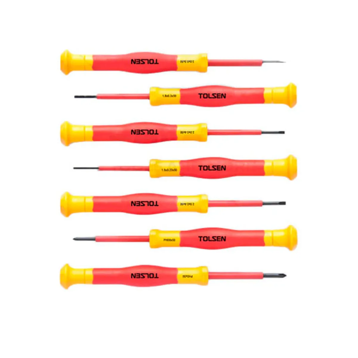 TOLSEN - Juego de Perilleros de Precisión Aislados 1000v 7pcs TOLSEN V32007