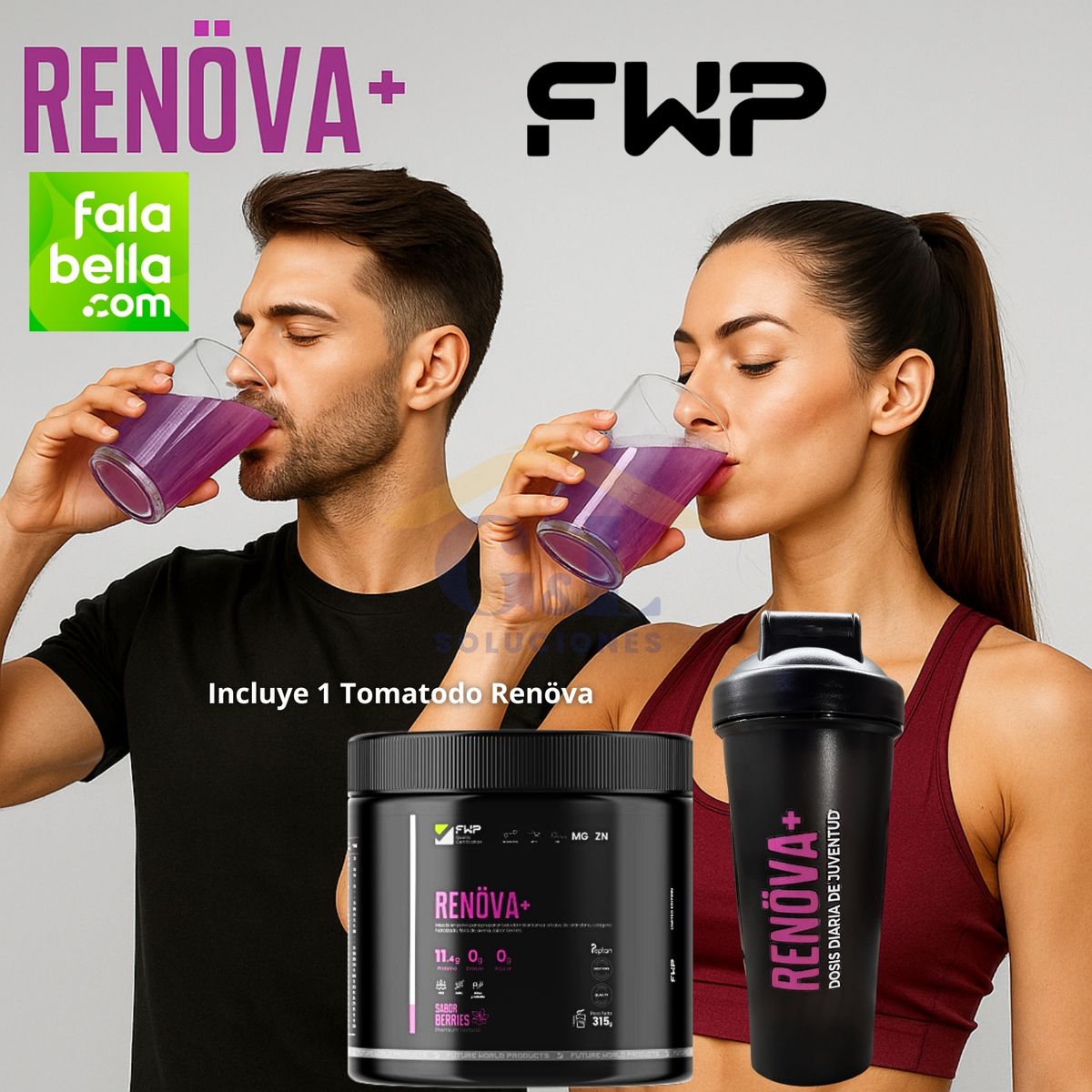 GENERICO - COLÁGENO RENOVA+ FWP CON PÉPTIDOS ACTIVOS POTE 315 GRAMOS