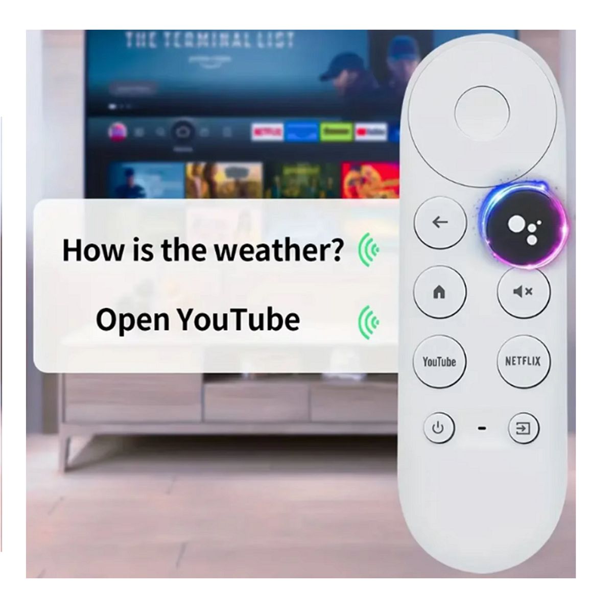 GENERICO - Control remoto para google chromecast con control de voz