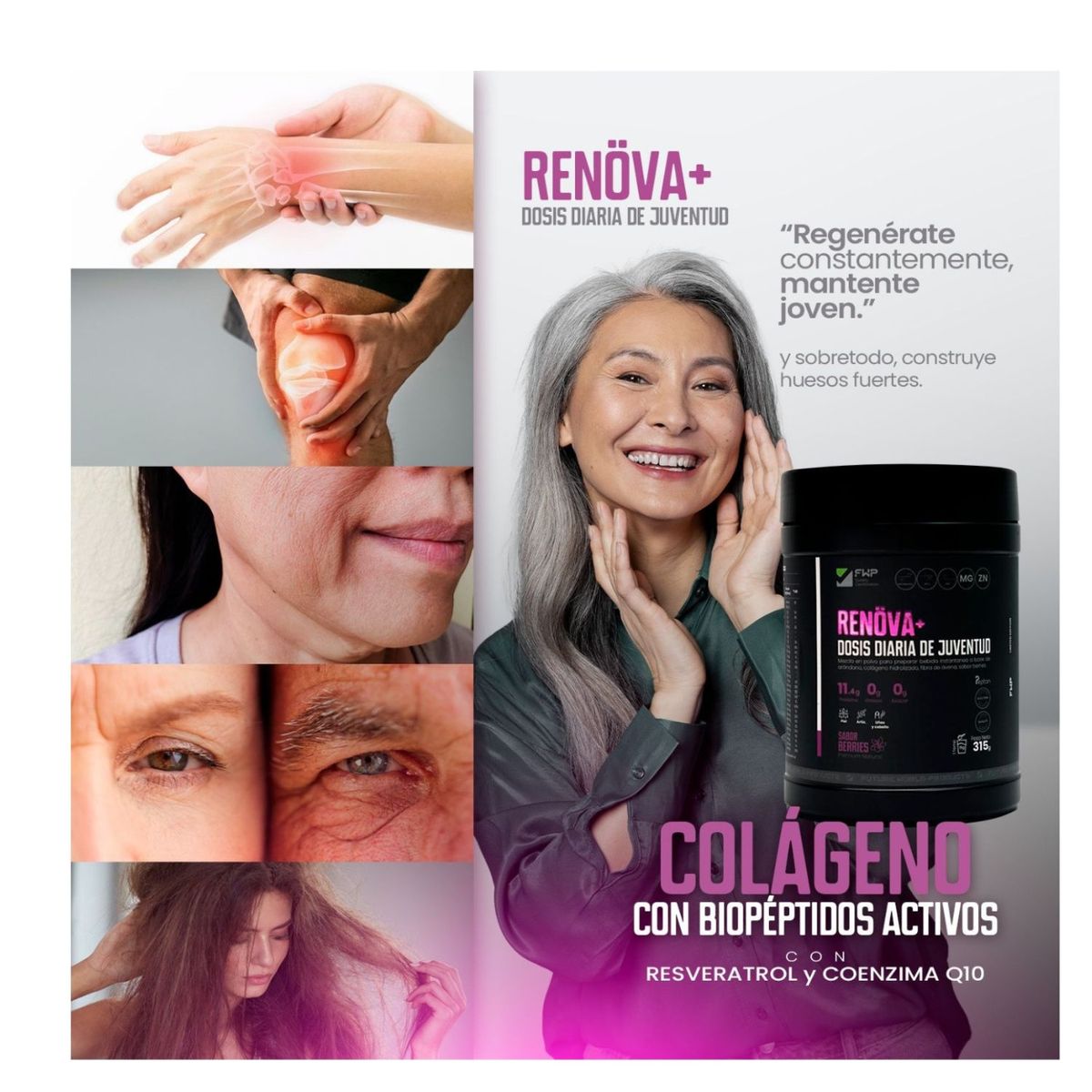 GENERICO - COLÁGENO RENOVA+ FWP CON PÉPTIDOS ACTIVOS PROMOCIÓN 2 POTES