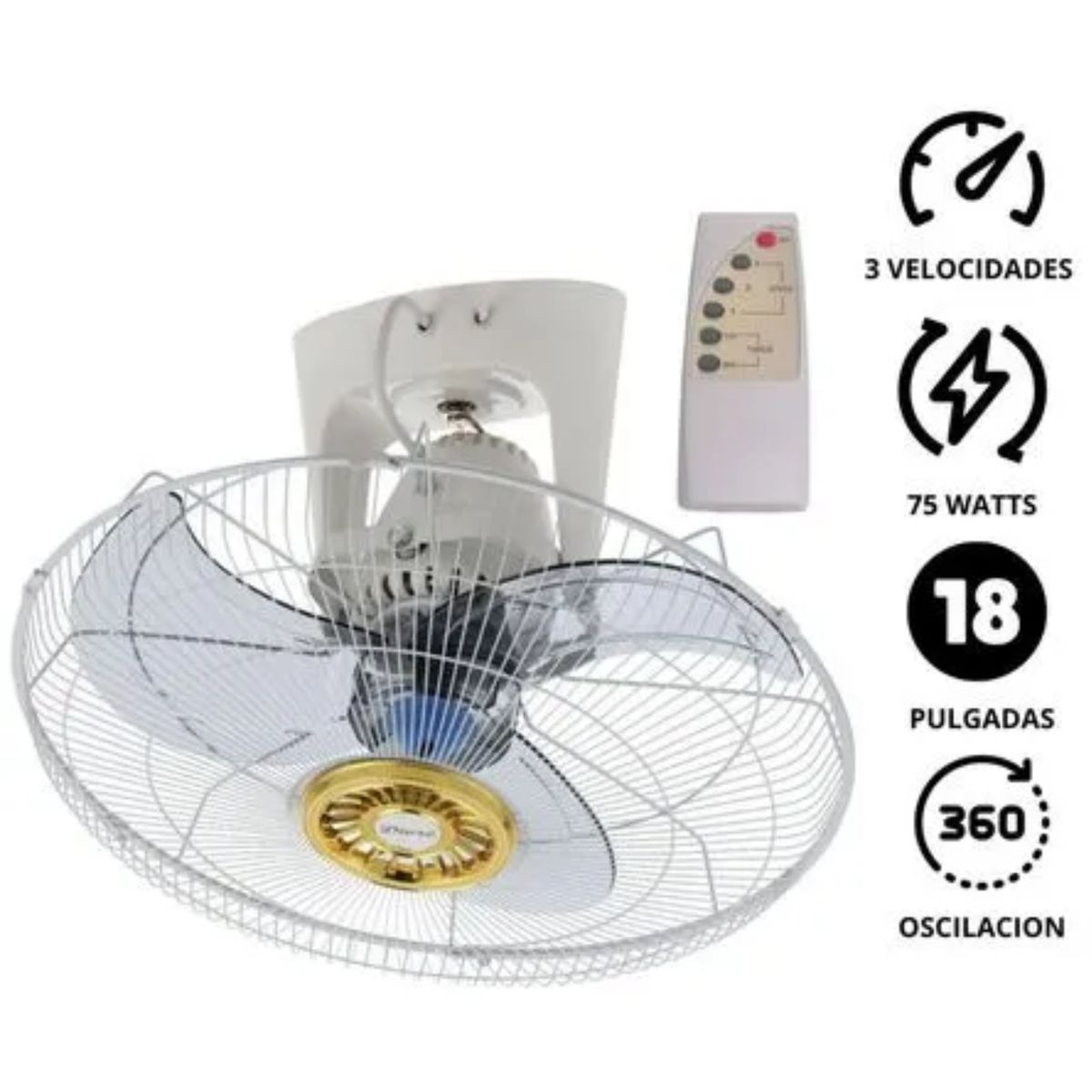 DIORE - VENTILADOR DE TECHO ORBITAL 18 A CONTROL REMOTO
