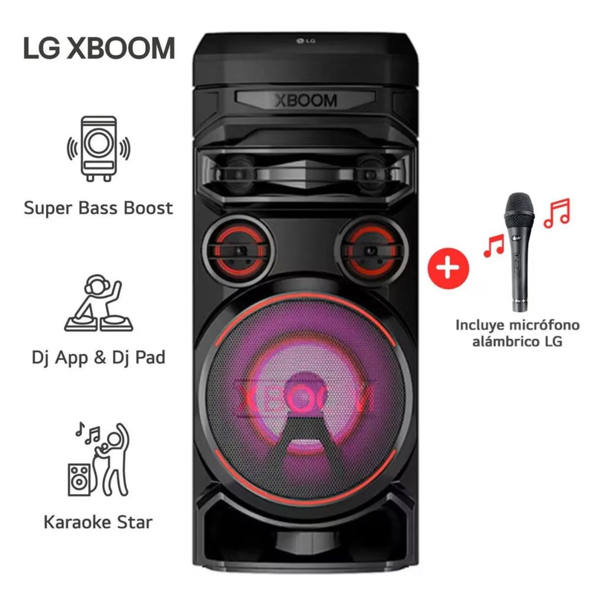 LG - Torre de Sonido LG XBOOM RNC7 Multi-Bluetooth Karaoke Star